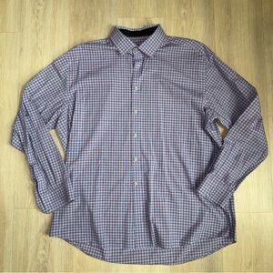 Jos. A. Bank Men's Red and Blue Plaid Shirt